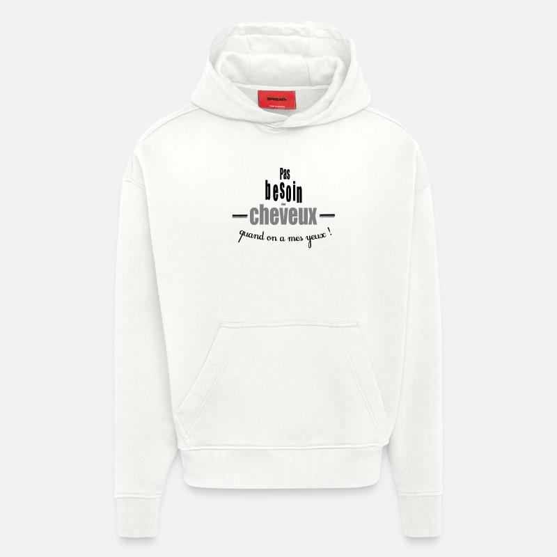 CHEVEUX - Sweat à capuche bio épais oversize fabriqué en UE - OFF WHITE