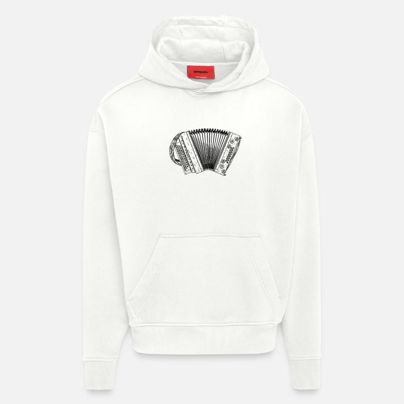 Ziach - Harmonica styrienne - Squeezebox | ZiachON - Sweat à capuche bio épais oversize fabriqué en UE - OFF WHITE