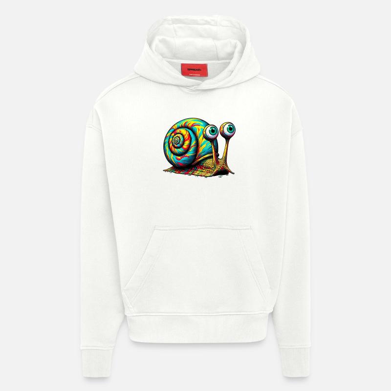 Escargot - Sweat à capuche bio épais oversize fabriqué en UE - OFF WHITE