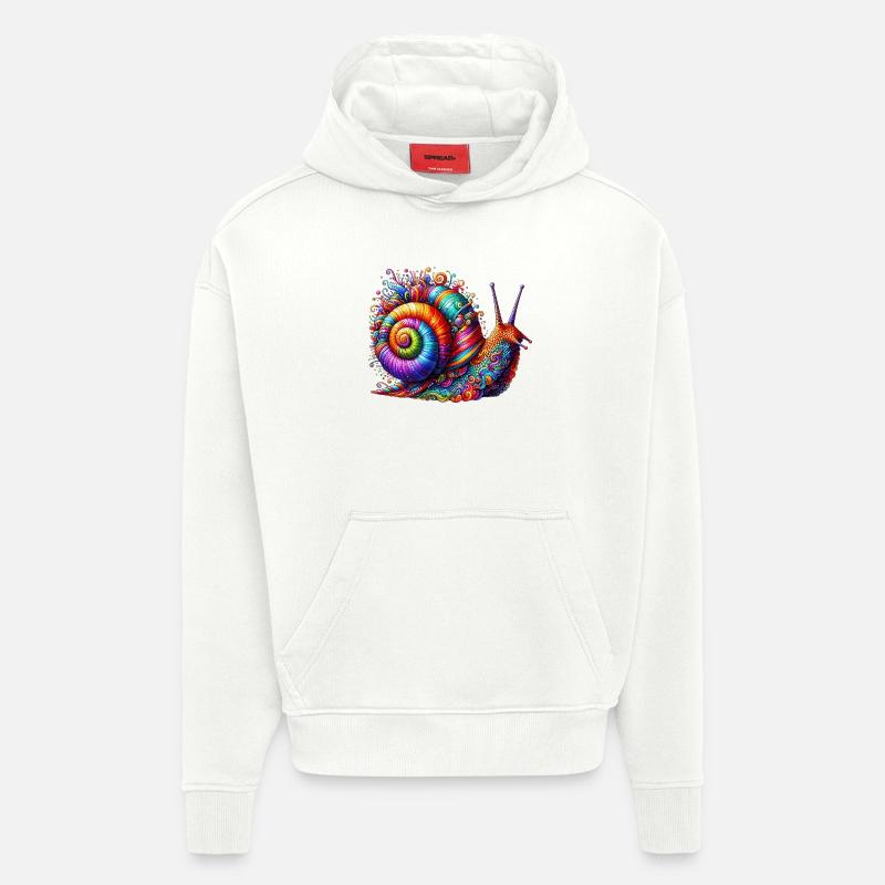 Escargot - Sweat à capuche bio épais oversize fabriqué en UE - OFF WHITE