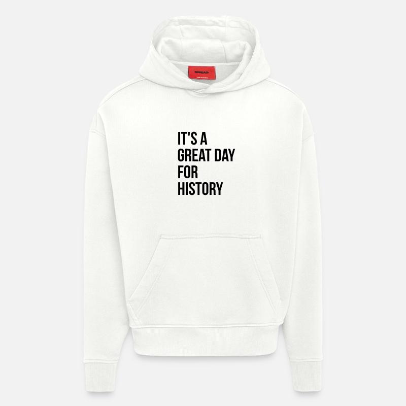 histoire - Sweat à capuche bio épais oversize fabriqué en UE - OFF WHITE