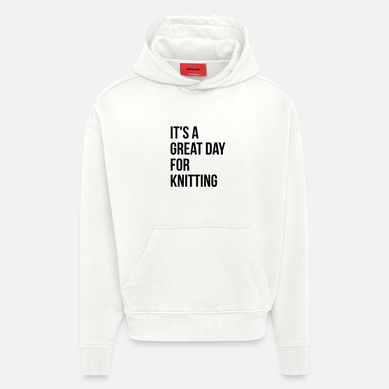 tricot - Sweat à capuche bio épais oversize fabriqué en UE - OFF WHITE