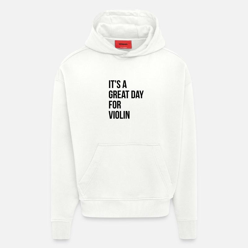 violon - Sweat à capuche bio épais oversize fabriqué en UE - OFF WHITE