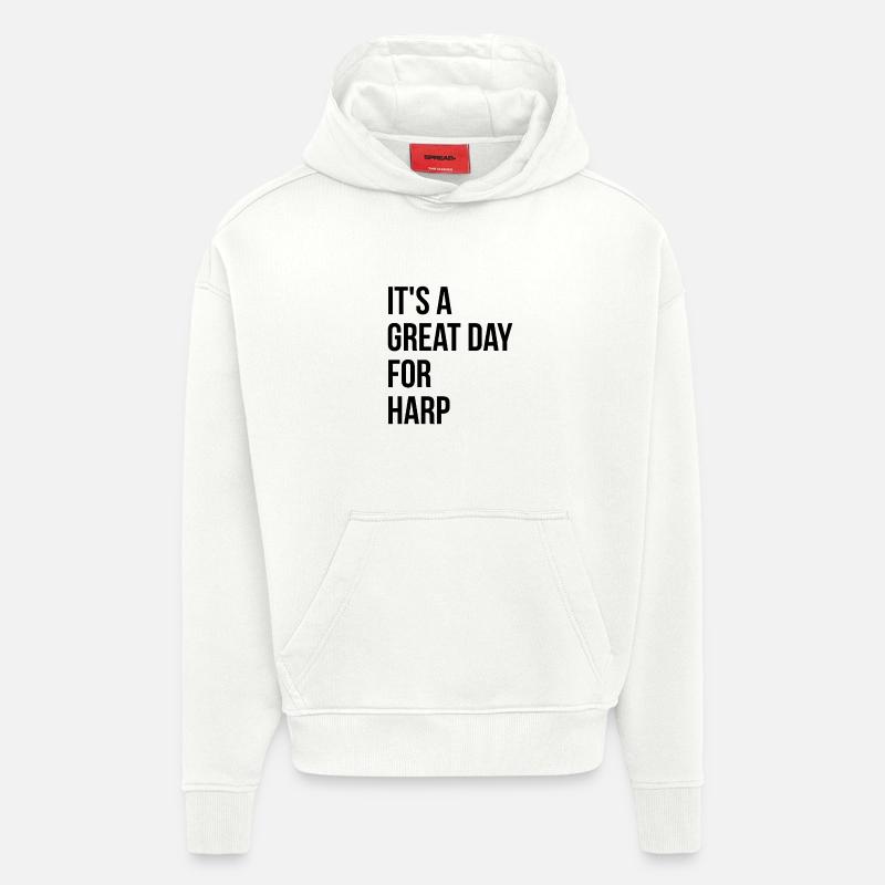 harpe - Sweat à capuche bio épais oversize fabriqué en UE - OFF WHITE