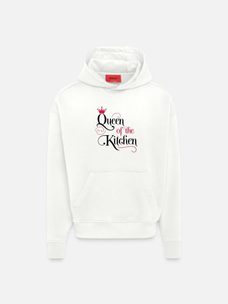 Women's Cooking Apron - Hoodie- made by SPREAD  - OFF WHITE