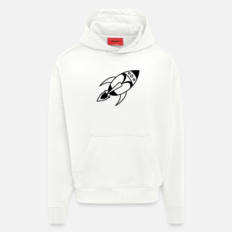 Retro Space Rocket – Space Spaceship Design - Hoodie- made by SPREAD - OFF WHITE