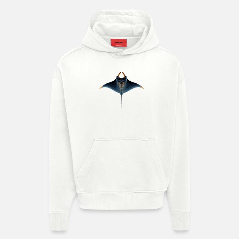 Manta Ray, Devil Ray, Stingray, Diver - Hoodie- made by SPREAD  - OFF WHITE
