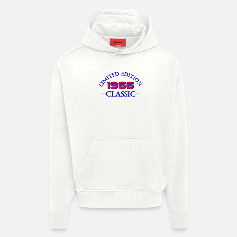 Édition Classique Limitée 1966 - Sweat à capuche bio épais oversize fabriqué en UE - OFF WHITE