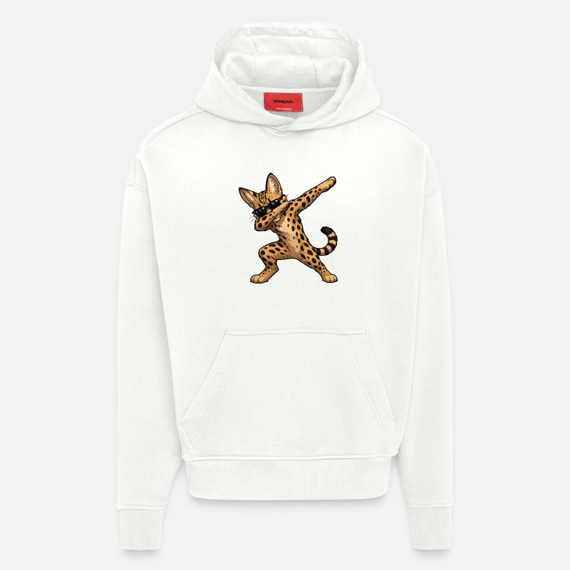 Dabbing Savannah Katze - Hoodie- made by SPREAD - OFF WHITE
