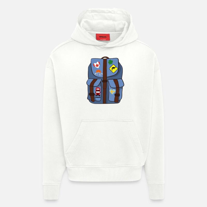 Sac à dos - Sweat à capuche bio épais oversize fabriqué en UE - OFF WHITE