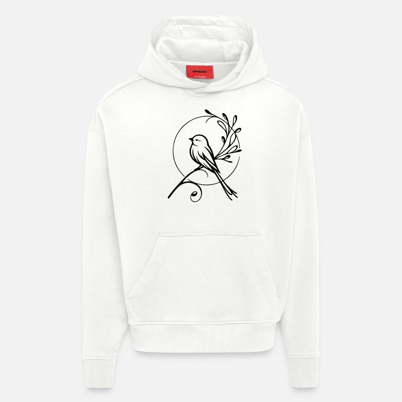 Vogel - Hoodie- made by SPREAD  - OFF WHITE