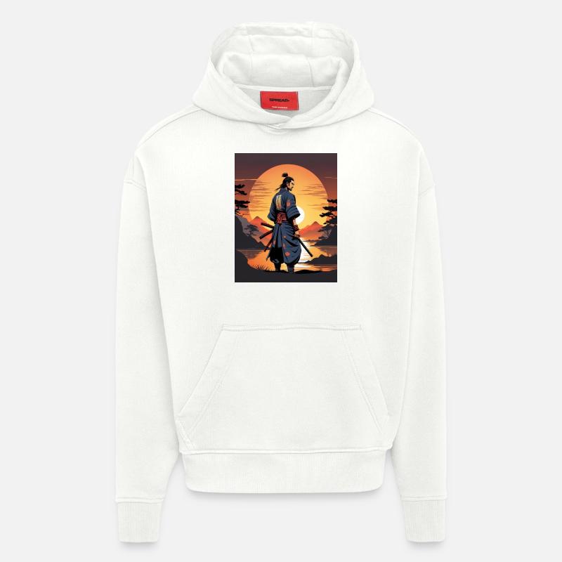 L’honneur éternel - Sweat à capuche bio épais oversize fabriqué en UE - OFF WHITE