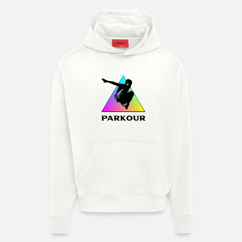 Parkour - Sweat à capuche bio épais oversize fabriqué en UE - OFF WHITE