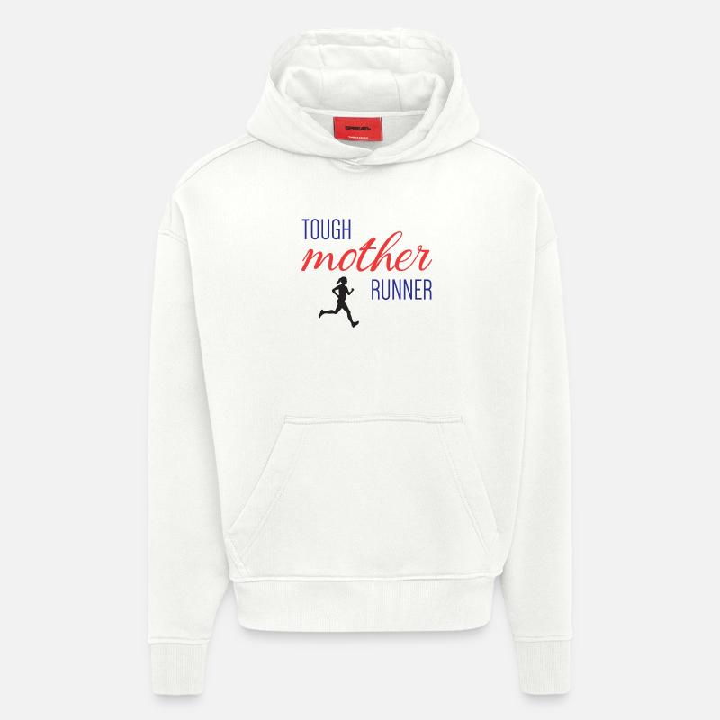 Mère coureuse coriace - Sweat à capuche bio épais oversize fabriqué en UE - OFF WHITE