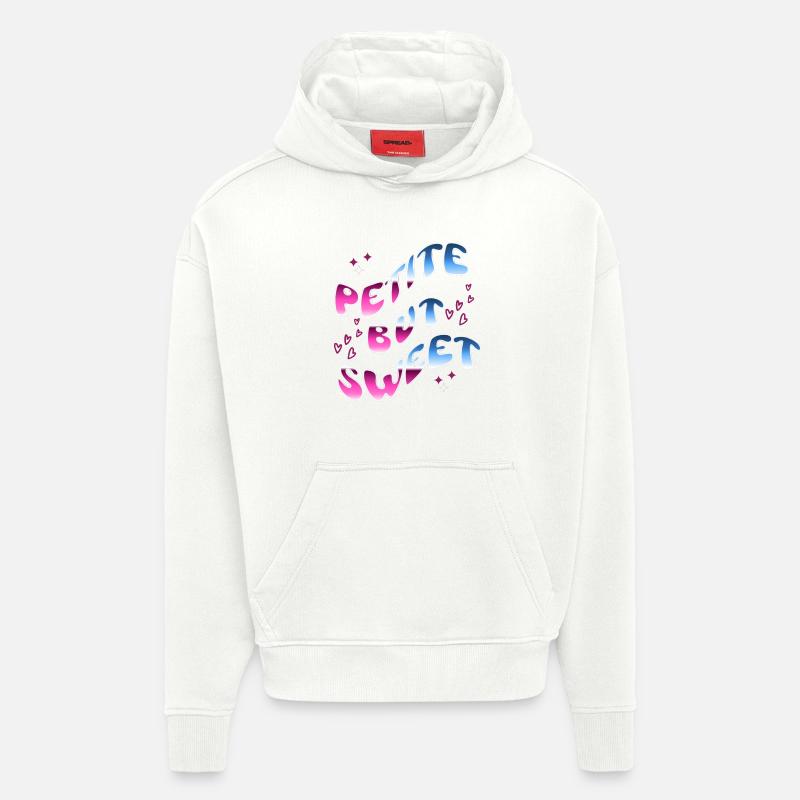 Petite mais douce - T-shirt texte - Sweat à capuche bio épais oversize fabriqué en UE - OFF WHITE