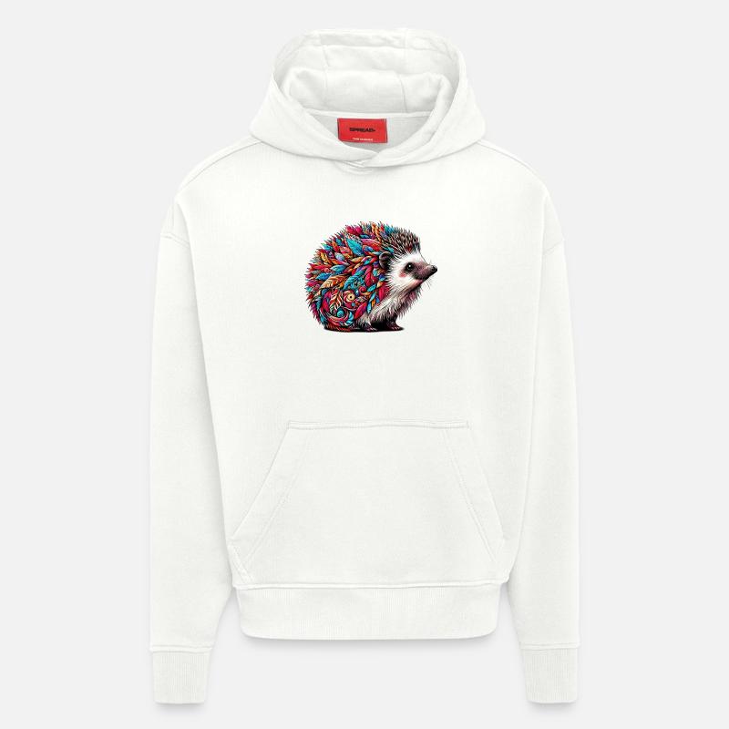 Hérisson - Sweat à capuche bio épais oversize fabriqué en UE - OFF WHITE