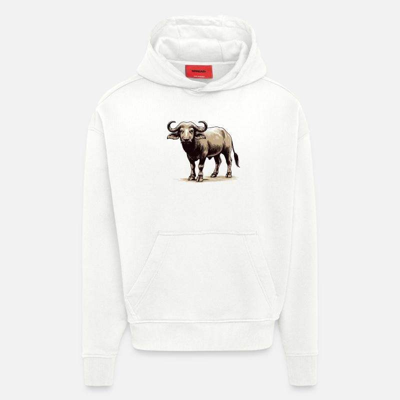 Büffel - Hoodie- made by SPREAD - OFF WHITE