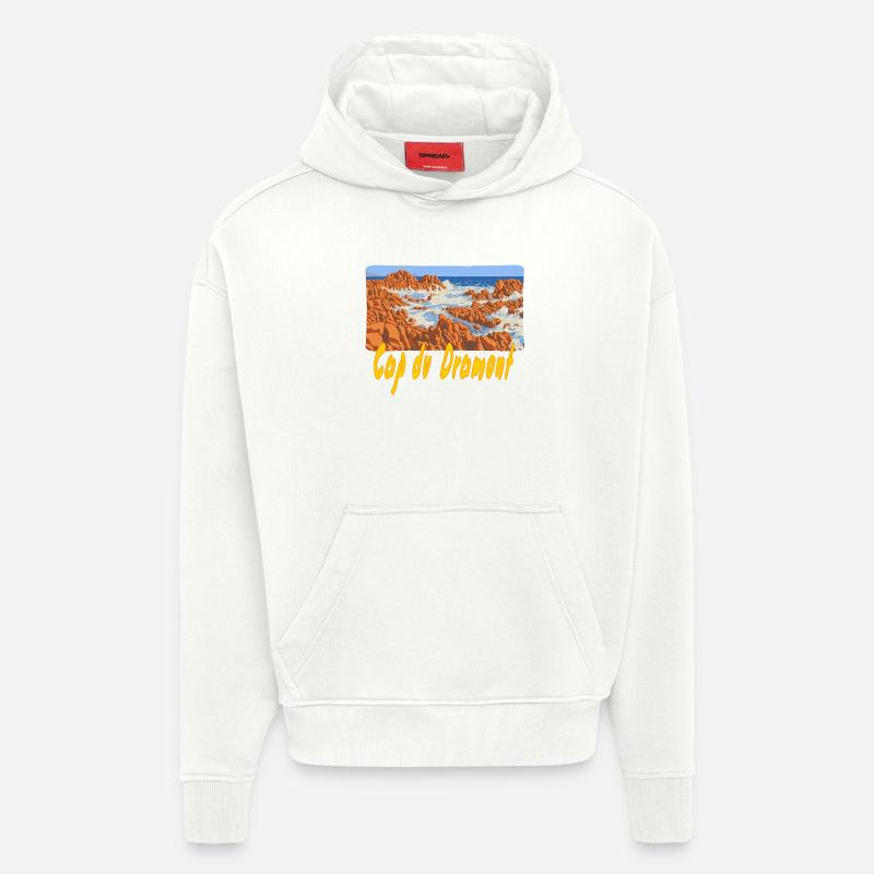 Cap du Dramont - Hoodie- made by SPREAD  - OFF WHITE