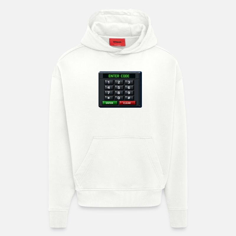 Enter Code Keypad Neon - Hoodie- made by SPREAD  - OFF WHITE