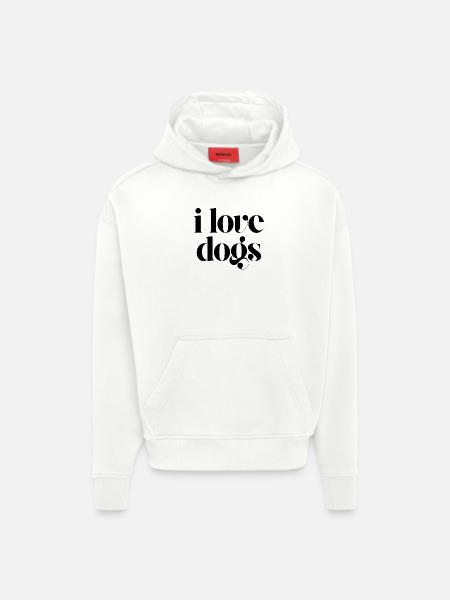 Ich liebe Hunde - Hoodie- made by SPREAD - OFF WHITE