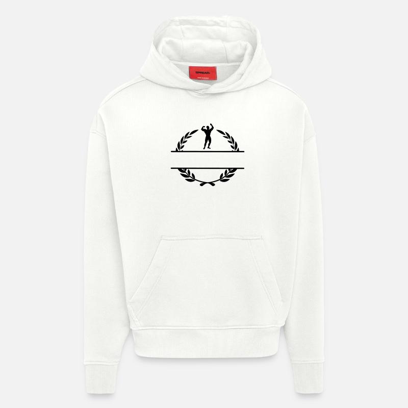 Bodybuilder im Lorbeerkranz - Hoodie- made by SPREAD  - OFF WHITE