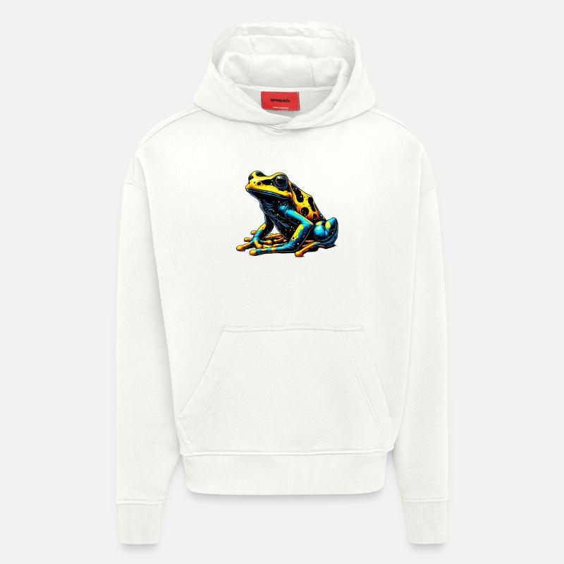 Grenouille - Sweat à capuche bio épais oversize fabriqué en UE - OFF WHITE