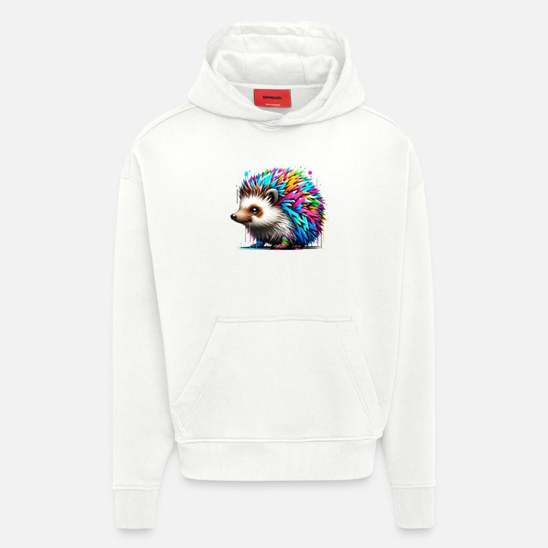 Hérisson - Sweat à capuche bio épais oversize fabriqué en UE - OFF WHITE