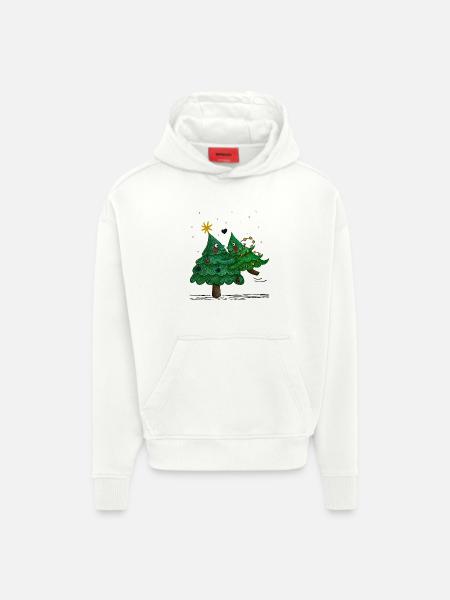 Cute Christmas Trees - Hoodie- made by SPREAD - OFF WHITE