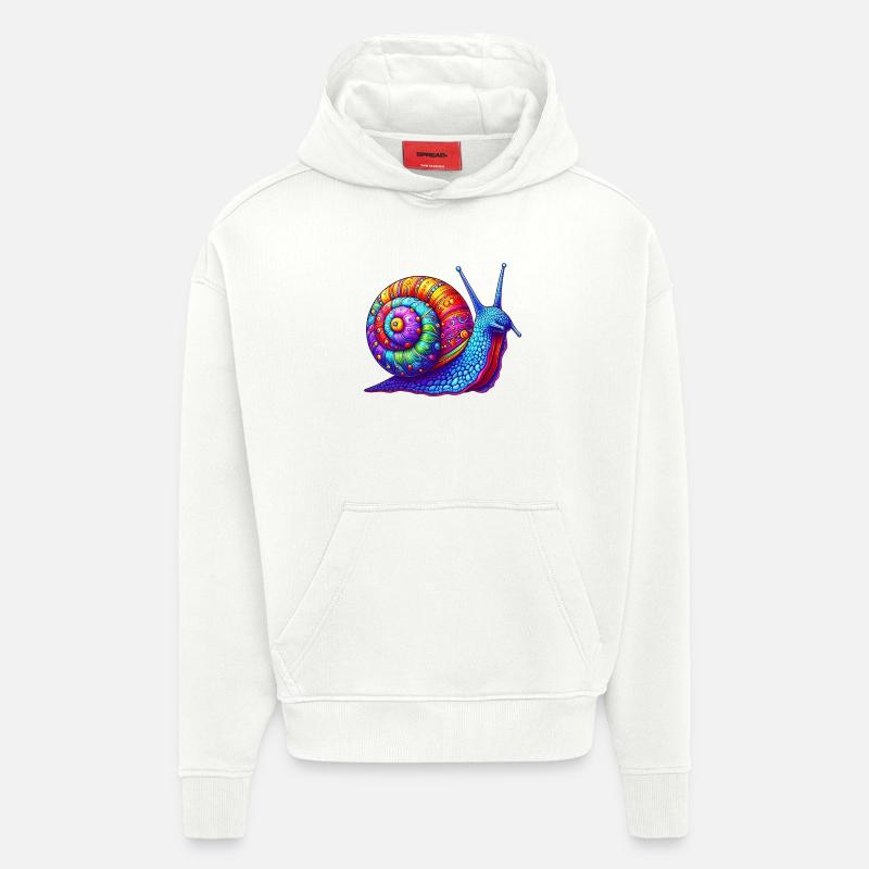Escargot - Sweat à capuche bio épais oversize fabriqué en UE - OFF WHITE