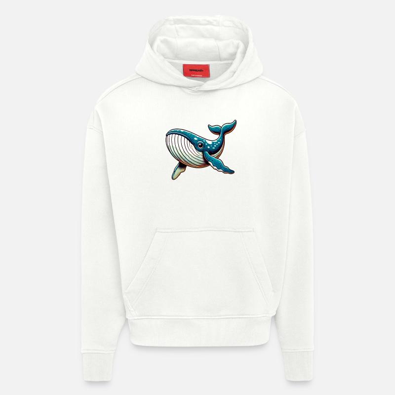 Whale - Hoodie- made by SPREAD  - OFF WHITE