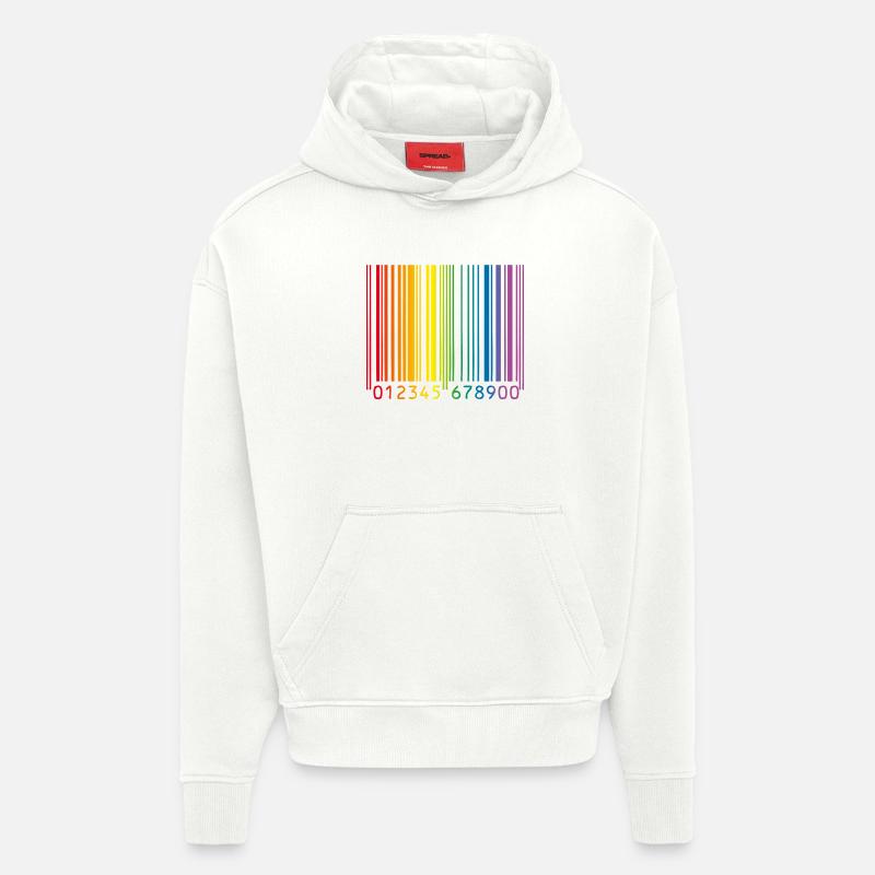 Schwuler Barcode - Hoodie- made by SPREAD  - OFF WHITE