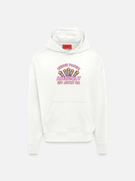 Amberly as a woman's name - Hoodie- made by SPREAD  - OFF WHITE