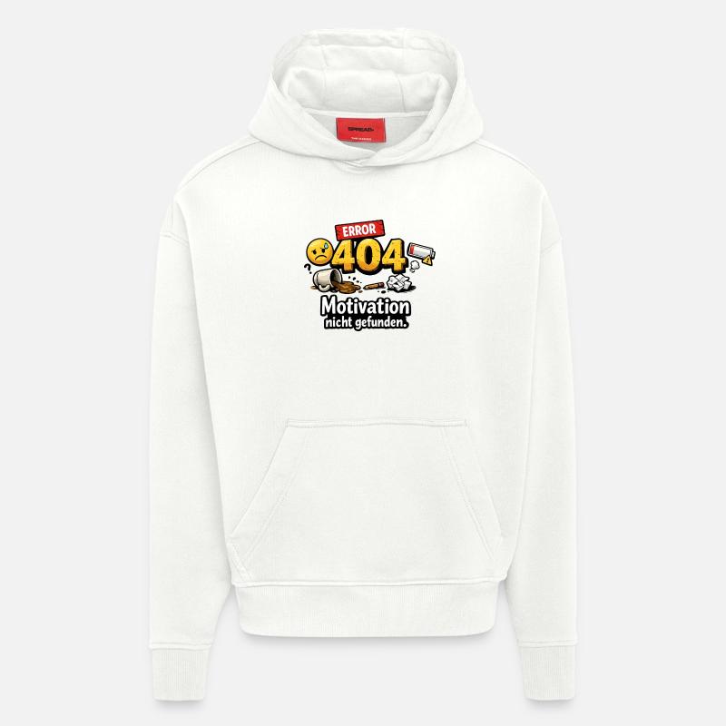 404 Error Motivation not found - Hoodie- made by SPREAD  - OFF WHITE