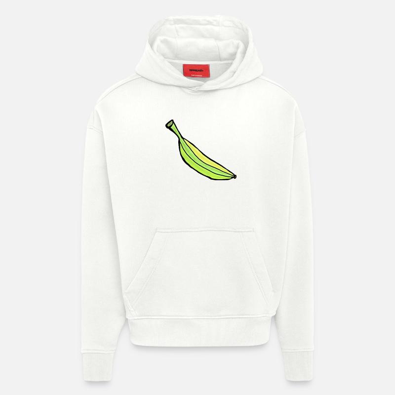 Banane Banane Fruit Fruit - Sweat à capuche bio épais oversize fabriqué en UE - OFF WHITE
