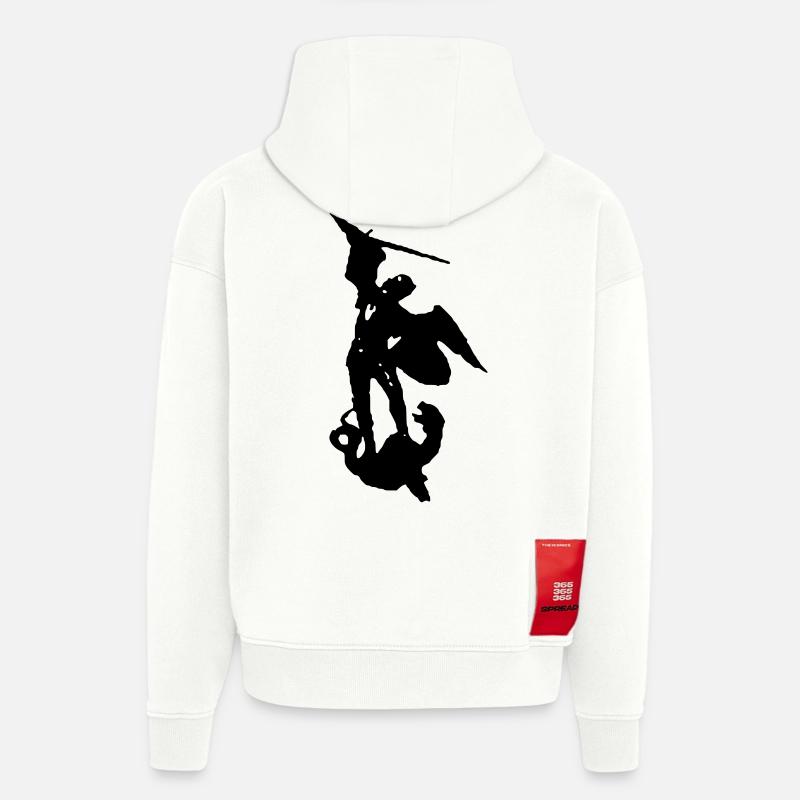 Sancte Michael - Sweat à capuche bio épais oversize fabriqué en UE - OFF WHITE
