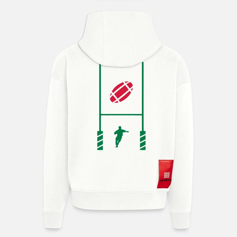 Rugby-Test 2 - Hoodie- made by SPREAD  - OFF WHITE