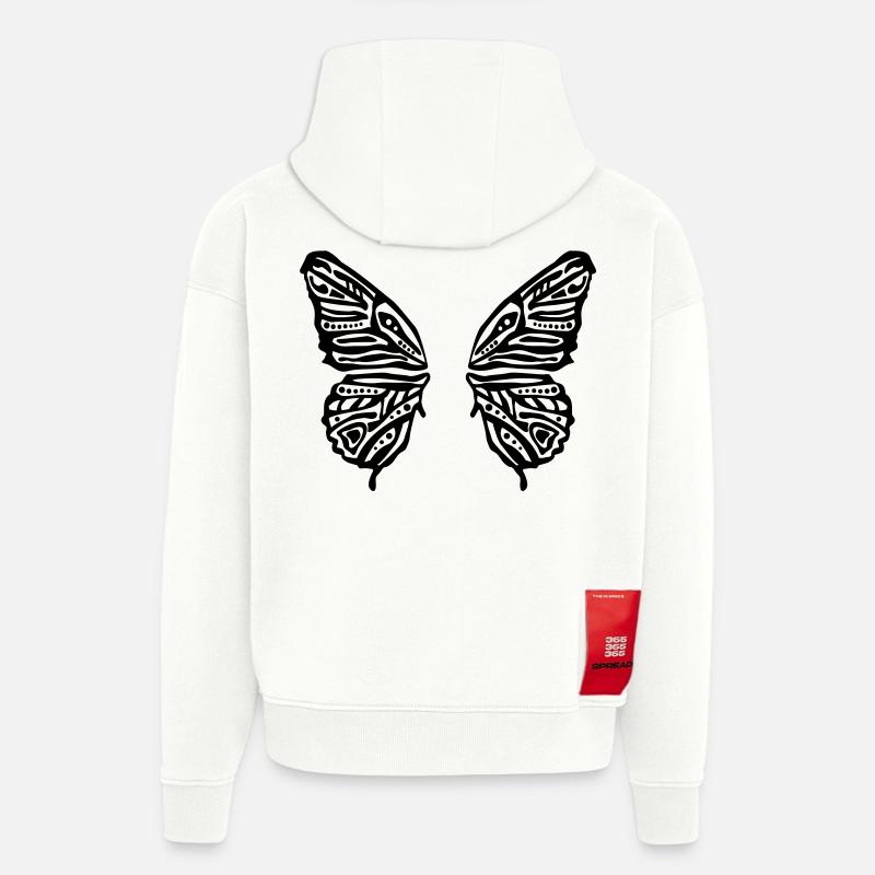 schmetterling butterfly - Hoodie- made by SPREAD  - OFF WHITE