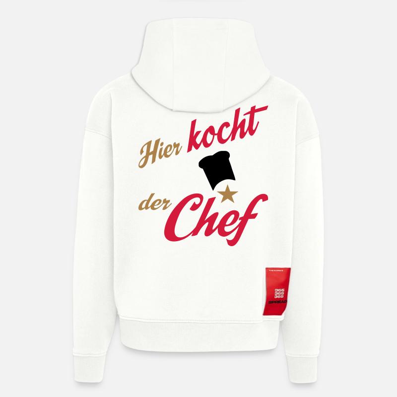 cuire à feu - Sweat à capuche bio épais oversize fabriqué en UE - OFF WHITE