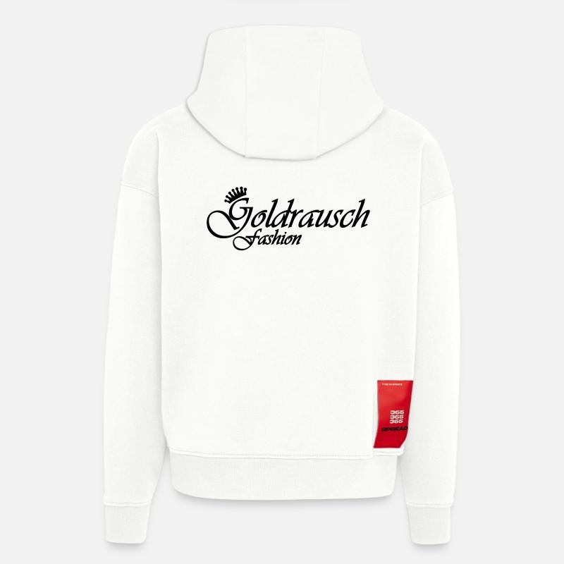 qui danse à boire plus d'argent - Sweat à capuche bio épais oversize fabriqué en UE - OFF WHITE