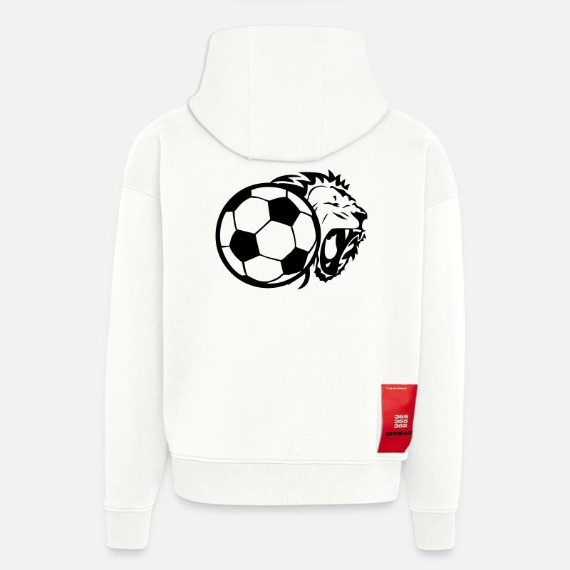 Fußball Löwe - Hoodie- made by SPREAD  - OFF WHITE
