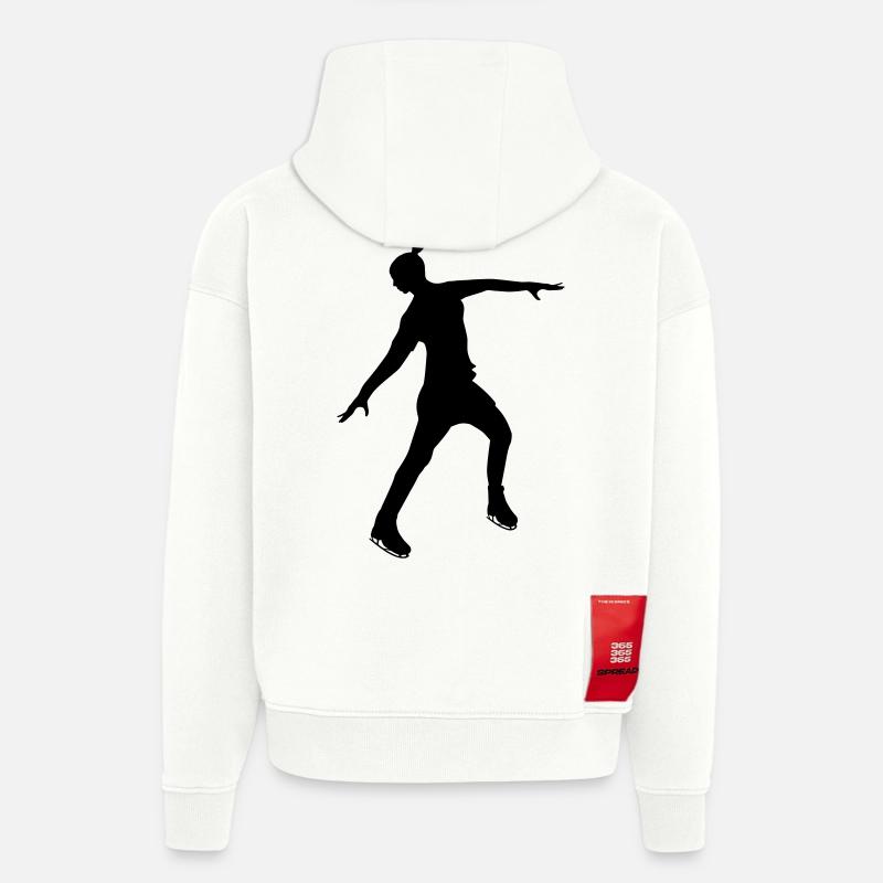 Eiskunstläuferin in stabiler Pose - Hoodie- made by SPREAD  - OFF WHITE