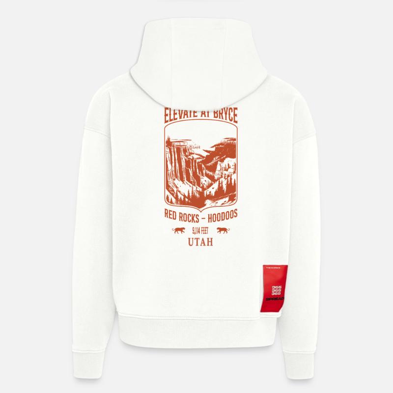 Elevate at Bryce - Sand - Sweat à capuche bio épais oversize fabriqué en UE - OFF WHITE
