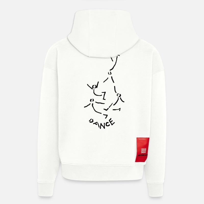 Danse Danse Danse - Sweat à capuche bio épais oversize fabriqué en UE - OFF WHITE