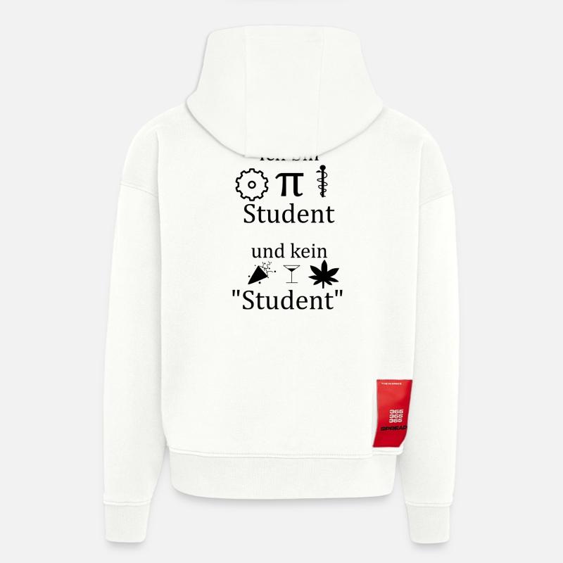 Unispruch "Ich bin MINT Student" Studenten - Hoodie- made by SPREAD  - OFF WHITE