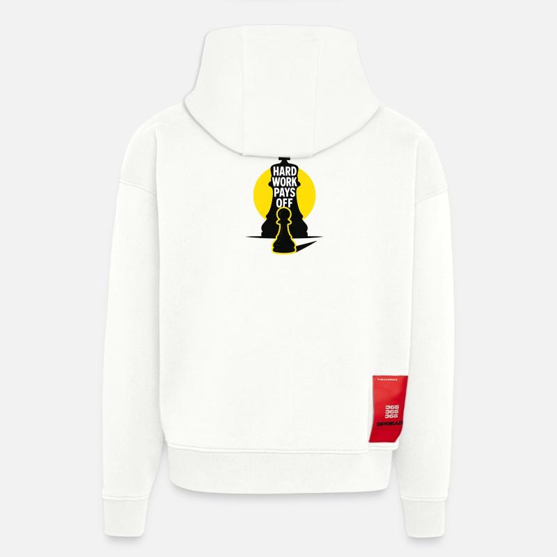 HardWorkPaysOff - Hoodie- made by SPREAD  - OFF WHITE