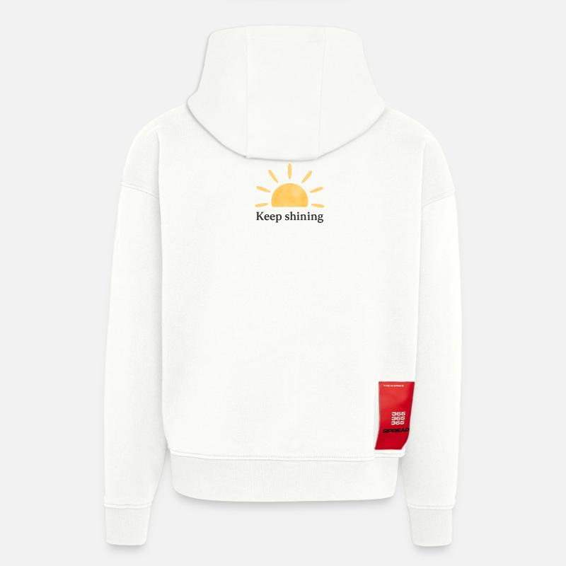 Keep Shining – Sonne – Minimalistisch - Hoodie- made by SPREAD  - OFF WHITE