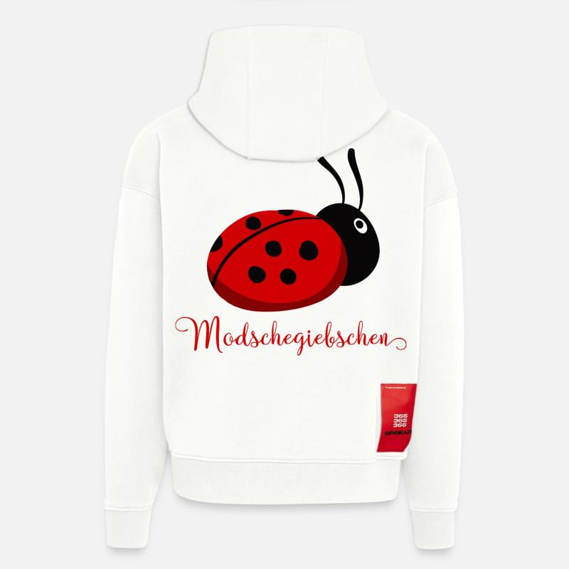Modschegiebchen Marienkäfer Sächsisch Geschenkidee - Hoodie- made by SPREAD  - OFF WHITE