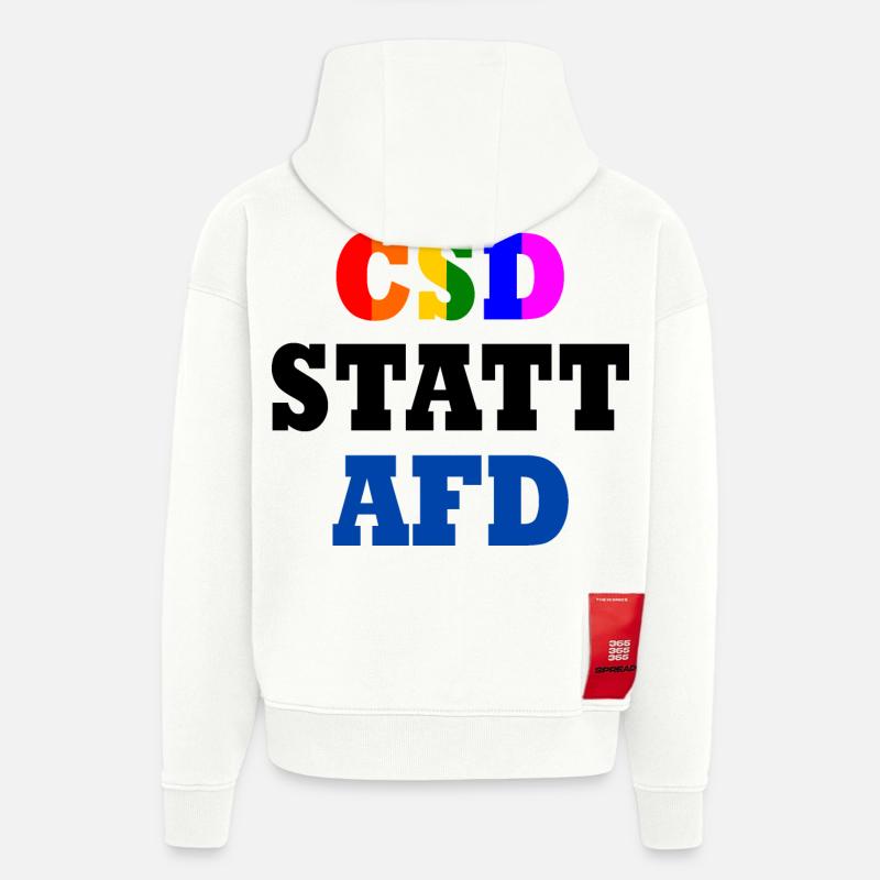 Csd statt afd - Hoodie- made by SPREAD  - OFF WHITE