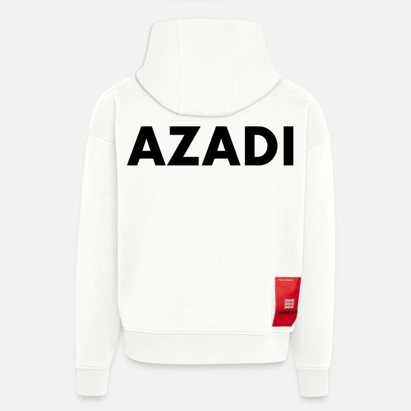 Azadi - Sweat à capuche bio épais oversize fabriqué en UE - OFF WHITE