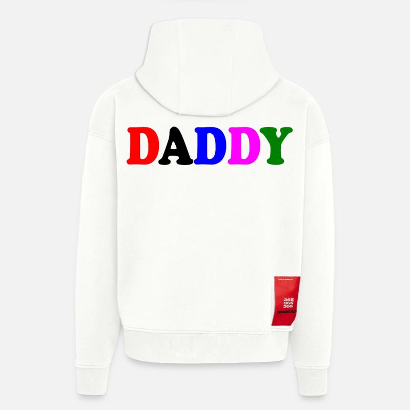 Daddy - Sweat à capuche bio épais oversize fabriqué en UE - OFF WHITE